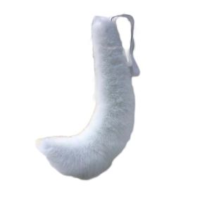 White Plush Cat Tail Cosplay Wolf Dog Fox Tail Pluffy Animal Tail Halloween Christmas Party Costume Dress Up