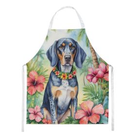 Bluetick Coonhound Luau Apron Cooking Kitchen Server Baking Crafts Gardening for Adult Women Men, Unisex, Large, Multicolor