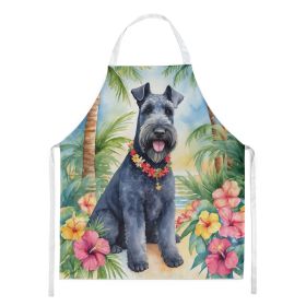 Kerry Blue Terrier Luau Apron Cooking Kitchen Server Baking Crafts Gardening for Adult Women Men, Unisex, Large, Multicolor