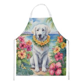 Kuvasz Luau Apron Cooking Kitchen Server Baking Crafts Gardening for Adult Women Men, Unisex, Large, Multicolor