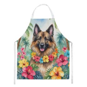 Belgian Tervuren Luau Apron Cooking Kitchen Server Baking Crafts Gardening for Adult Women Men, Unisex, Large, Multicolor