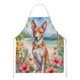 Basenji Luau Apron Cooking Kitchen Server Baking Crafts Gardening for Adult Women Men, Unisex, Large, Multicolor