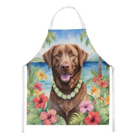 Chesapeake Bay Retriever Luau Apron Cooking Kitchen Server Baking Crafts Gardening for Adult Women Men, Unisex, Large, Multicolor