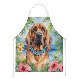 Bloodhound Luau Apron Cooking Kitchen Server Baking Crafts Gardening for Adult Women Men, Unisex, Large, Multicolor