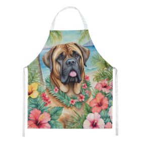 Mastiff Luau Apron Cooking Kitchen Server Baking Crafts Gardening for Adult Women Men, Unisex, Large, Multicolor