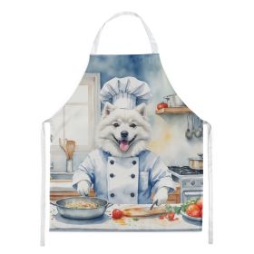 American Eskimo The Chef Apron Cooking Kitchen Server Baking Crafts Gardening for Adult Women Men, Unisex, Large, Multicolor