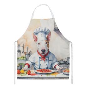 NEW Bull Terrier The Chef Apron Cooking Kitchen Server Baking Crafts Gardening for Adult Women Men, Unisex, Large, Multicolor