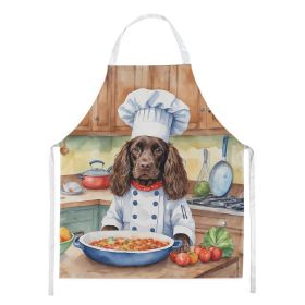 Boykin Spaniel The Chef Apron Cooking Kitchen Server Baking Crafts Gardening for Adult Women Men, Unisex, Large, Multicolor