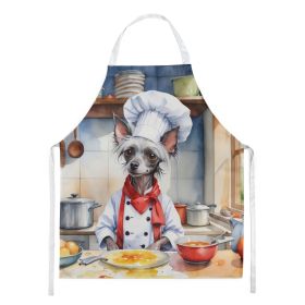 Chinese Crested The Chef Apron Cooking Kitchen Server Baking Crafts Gardening for Adult Women Men, Unisex, Large, Multicolor