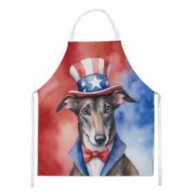 Greyhound Patriotic American Apron Cooking Kitchen Server Baking Crafts Gardening for Adult Women Men, Unisex, Large, Multicolor