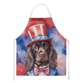 Boykin Spaniel Patriotic American Apron Cooking Kitchen Server Baking Crafts Gardening for Adult Women Men, Unisex, Large, Multicolor