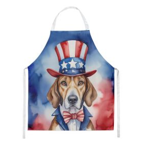 English Foxhound Patriotic American Apron Cooking Kitchen Server Baking Crafts Gardening for Adult Women Men, Unisex, Large, Multicolor