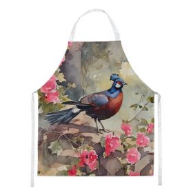 Pheasant Apron Cooking Kitchen Server Baking Crafts Gardening for Adult Women Men, Unisex, Large, Multicolor