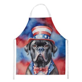 Cane Corso Patriotic American Apron Cooking Kitchen Server Baking Crafts Gardening for Adult Women Men, Unisex, Large, Multicolor