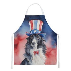 Borzoi Patriotic American Apron Cooking Kitchen Server Baking Crafts Gardening for Adult Women Men, Unisex, Large, Multicolor