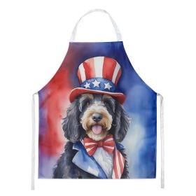 Bernedoodle Patriotic American Apron Cooking Kitchen Server Baking Crafts Gardening for Adult Women Men, Unisex, Large, Multicolor