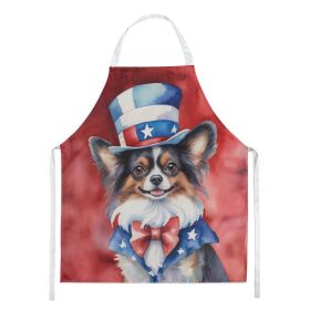 Papillon Patriotic American Apron Cooking Kitchen Server Baking Crafts Gardening for Adult Women Men, Unisex, Large, Multicolor