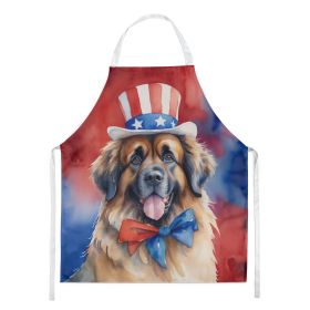 Leonberger Patriotic American Apron Cooking Kitchen Server Baking Crafts Gardening for Adult Women Men, Unisex, Large, Multicolor