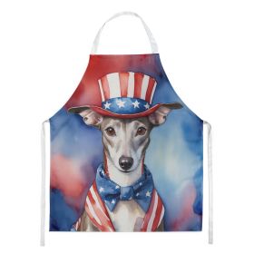 Whippet Patriotic American Apron Cooking Kitchen Server Baking Crafts Gardening for Adult Women Men, Unisex, Large, Multicolor