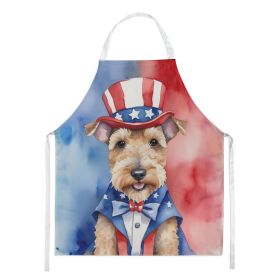 Lakeland Terrier Patriotic American Apron Cooking Kitchen Server Baking Crafts Gardening for Adult Women Men, Unisex, Large, Multicolor