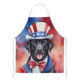 Labrador Retriever Patriotic American Apron Cooking Kitchen Server Baking Crafts Gardening for Adult Women Men, Unisex, Large, Multicolor