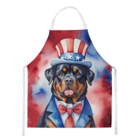 Rottweiler Patriotic American Apron Cooking Kitchen Server Baking Crafts Gardening for Adult Women Men, Unisex, Large, Multicolor