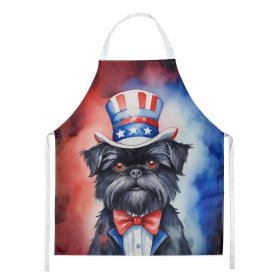 Affenpinscher Patriotic American Apron Cooking Kitchen Server Baking Crafts Gardening for Adult Women Men, Unisex, Large, Multicolor