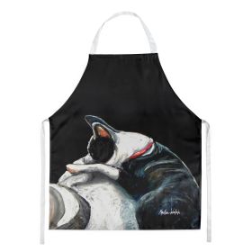 Boston Terrier Spot In The Sun Apron Cooking Kitchen Server Baking Crafts Gardening for Adult Women Men, Unisex, Large, Multicolor