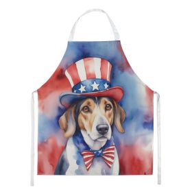 American Foxhound Patriotic American Apron Cooking Kitchen Server Baking Crafts Gardening for Adult Women Men, Unisex, Large, Multicolor