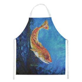 Katy Red Red Fish Apron Cooking Kitchen Server Baking Crafts Gardening for Adult Women Men, Unisex, Large, Multicolor