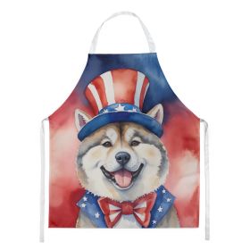 Akita Patriotic American Apron Cooking Kitchen Server Baking Crafts Gardening for Adult Women Men, Unisex, Large, Multicolor