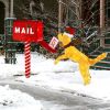 3.5 ft Christmas Mail Box with Dog and 120 Warm White LED Lights