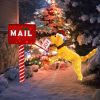 3.5 ft Christmas Mail Box with Dog and 120 Warm White LED Lights