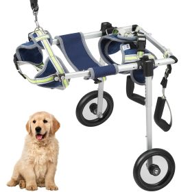 VEVOR 2 Wheels Dog Wheelchair for Back Legs, Pet Wheelchair Lightweight & Adjustable Assisting in Healing, Dog Cart/Wheelchair for Injured, Disabled,