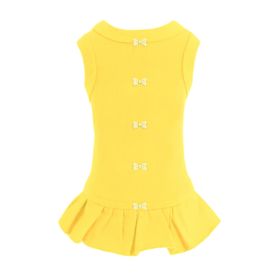 Candy Bow Dog Dress Collection (Color Option: Yellow, size: M)