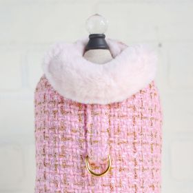 Chantel Tweed Dog Coat (Color Option: Bubblegum Pink, size: S)