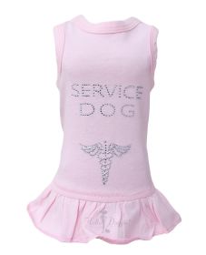 Sparkle Service Dog Dress (Color Option: Pink, size: XXS)