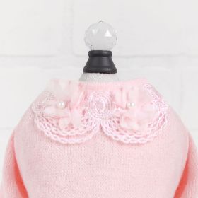 Sweet Magnolia Dog Sweater (Color: Pink, size: XXS)