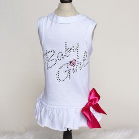 Baby Girl Dog Dress Collection (Color Option: White, size: XXS)