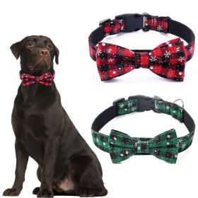 Christmas Dog Collar Snowflake Dog Collar (Color: Red, size: L)