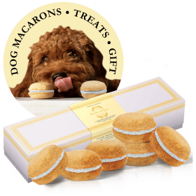 Dog Macarons - Count of 6 (Dog Treats | Dog Gifts) (Flavor: Vanilla)