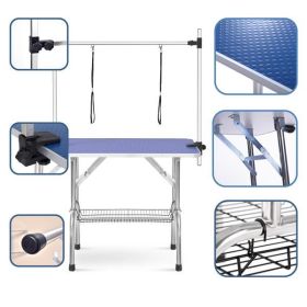 Large Size 46" Grooming Table for Pet Dog and Cat with Adjustable Arm and Clamps Large Heavy Duty Animal grooming table (Color: as picture)