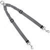 Dog Double Leashes - No Tangle Dog Leash Coupler; Comfortable Shock Absorbing Reflective Bungee Lead for Nighttime Safety