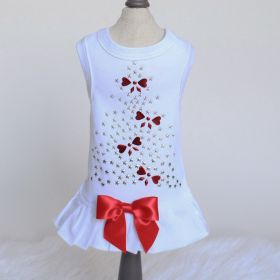 Holiday Sparkle Dog Dress (Color Option: White, size: XS)