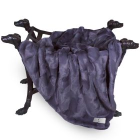 Luxe Dog Blanket (Color: Pewter, size: SM)